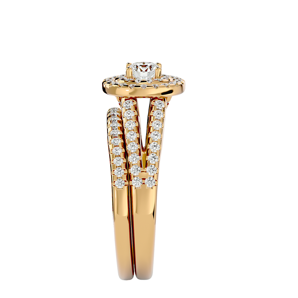 Caroline Solitaire Halo Ring