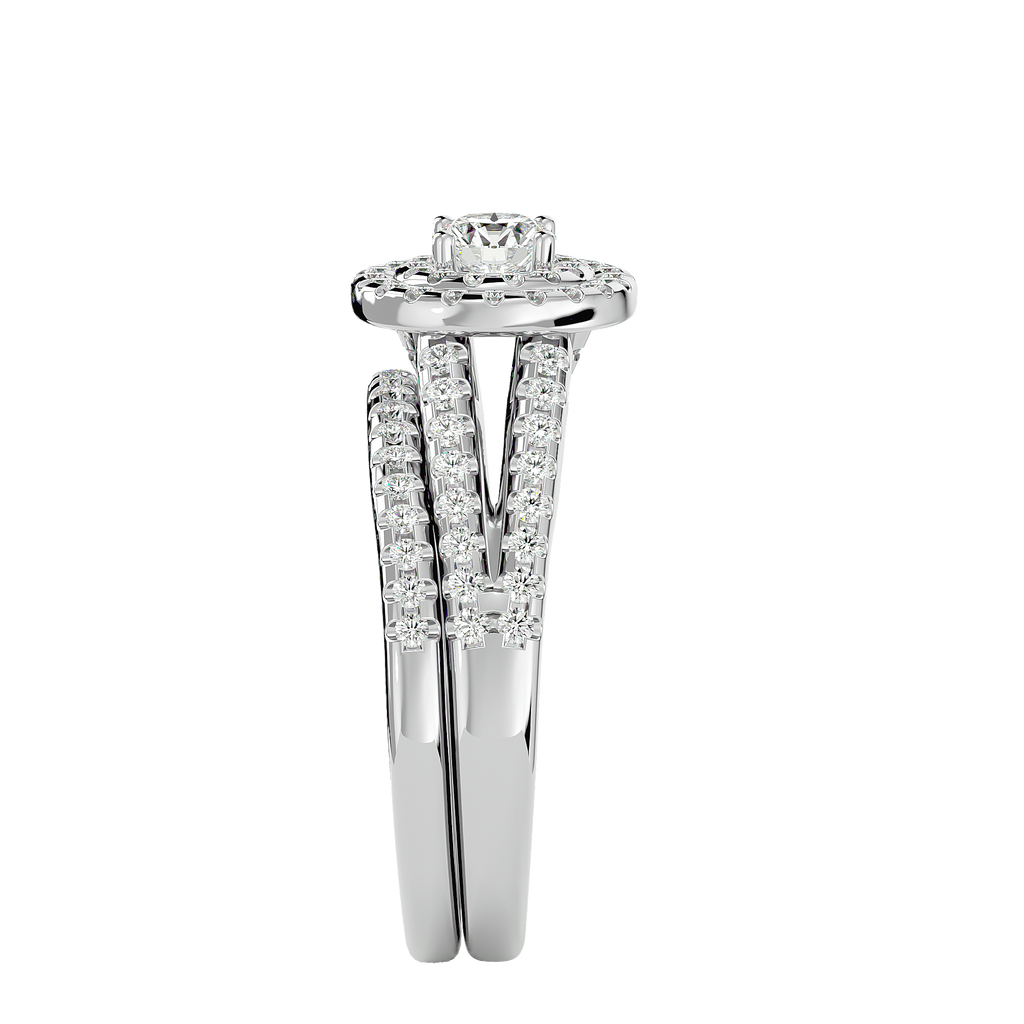 Caroline Solitaire Halo Ring