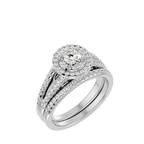 Caroline Solitaire Halo Ring