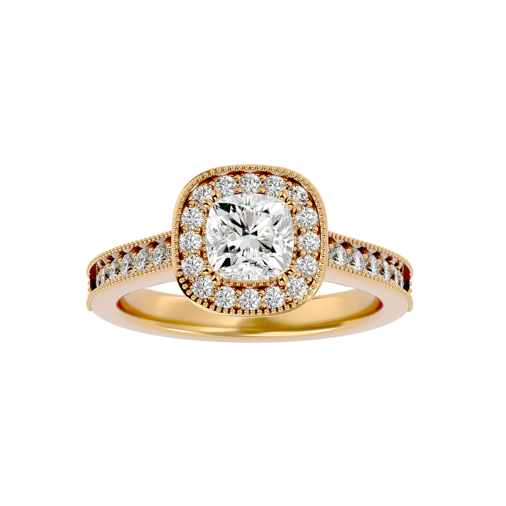 Clementine Solitaire Halo Ring