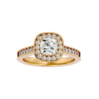 Clementine Solitaire Halo Ring