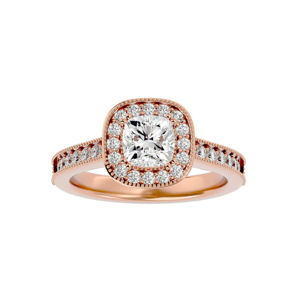 Clementine Solitaire Halo Ring