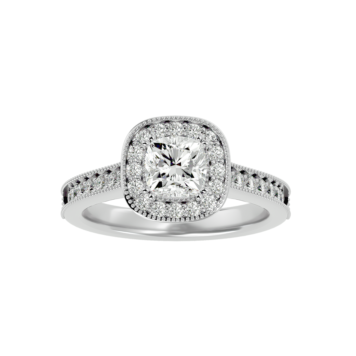 Clementine Solitaire Halo Ring