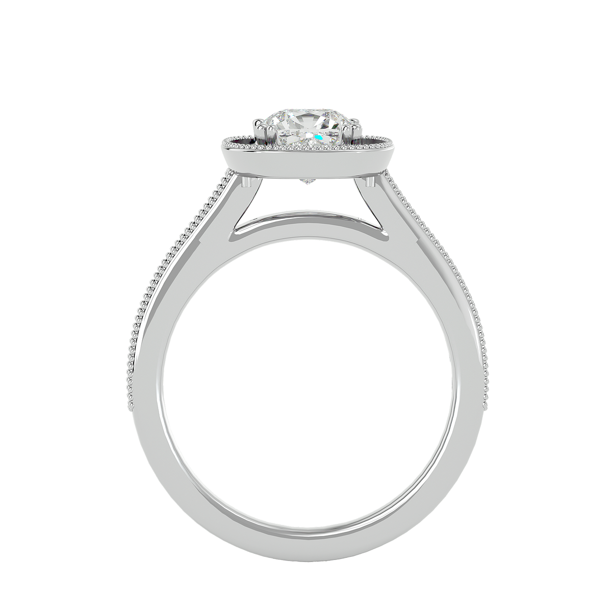 Clementine Solitaire Halo Ring