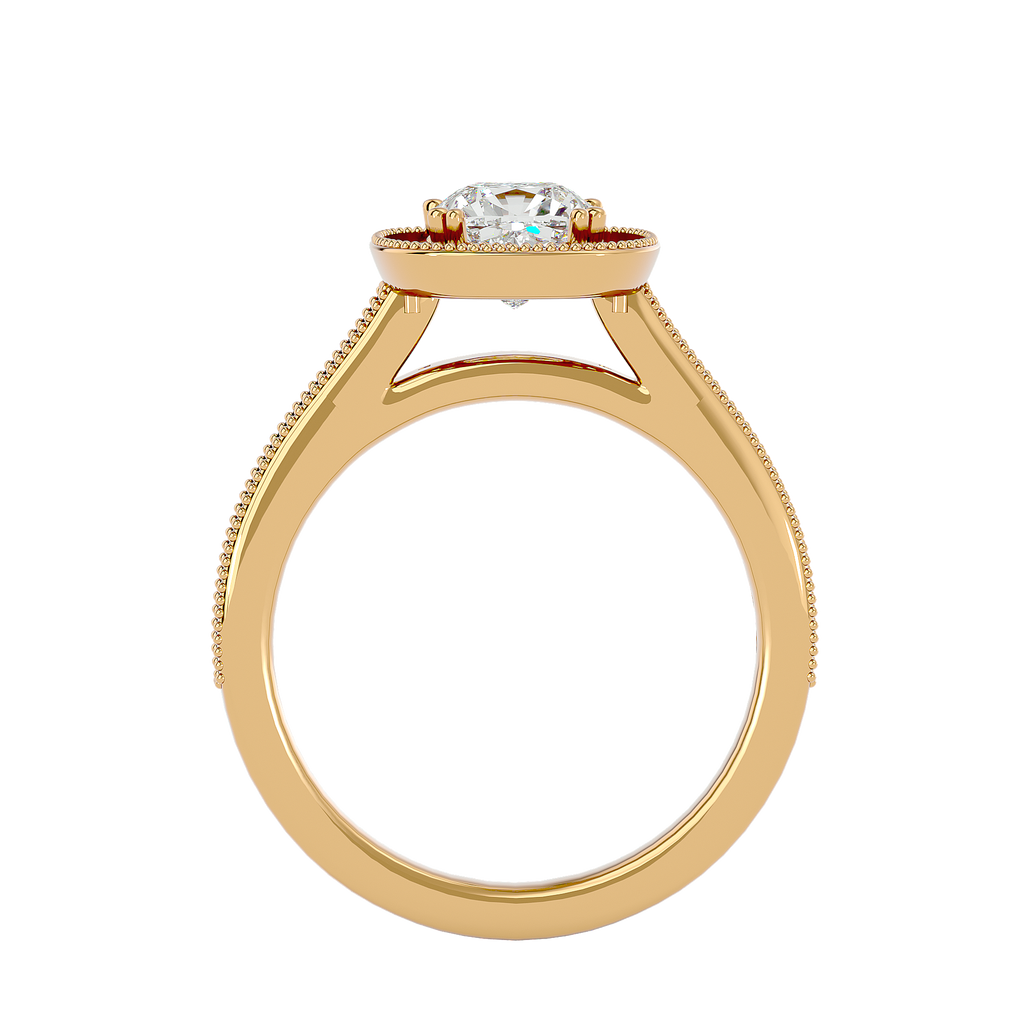 Clementine Solitaire Halo Ring