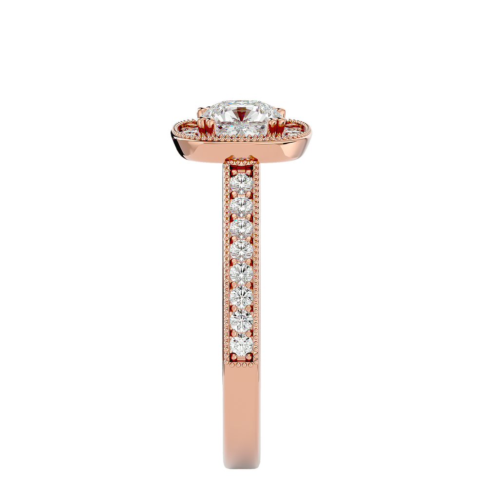 Clementine Solitaire Halo Ring