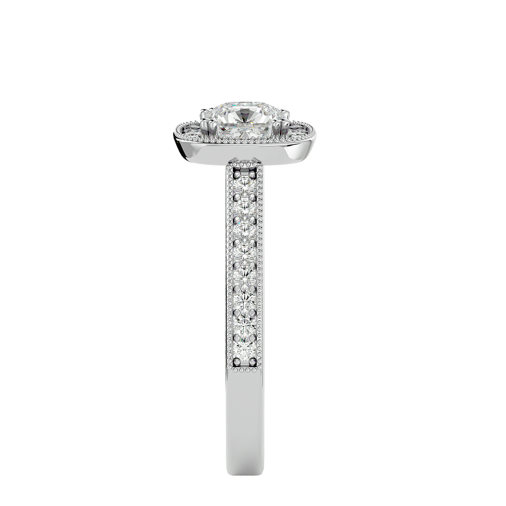 Clementine Solitaire Halo Ring