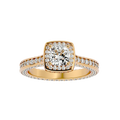 Coretta Solitaire Halo Ring