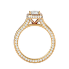 Coretta Solitaire Halo Ring