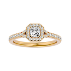 Coty Solitaire Halo Ring