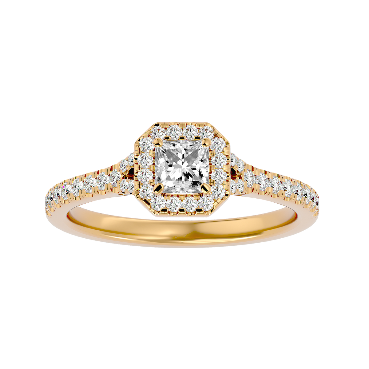 Coty Solitaire Halo Ring