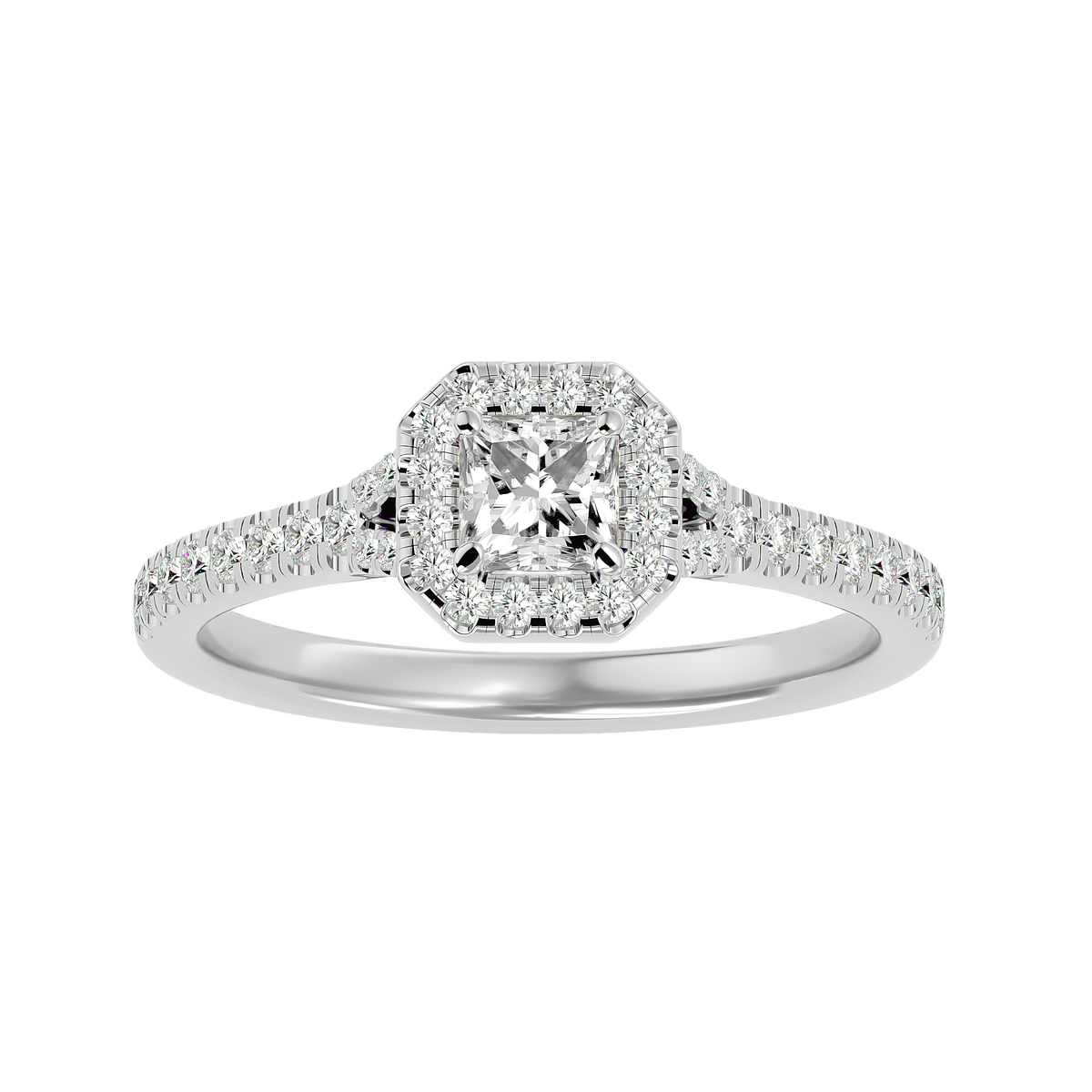 Coty Solitaire Halo Ring