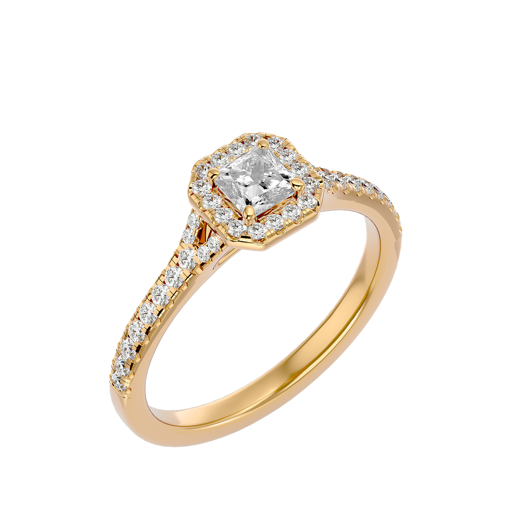 Coty Solitaire Halo Ring