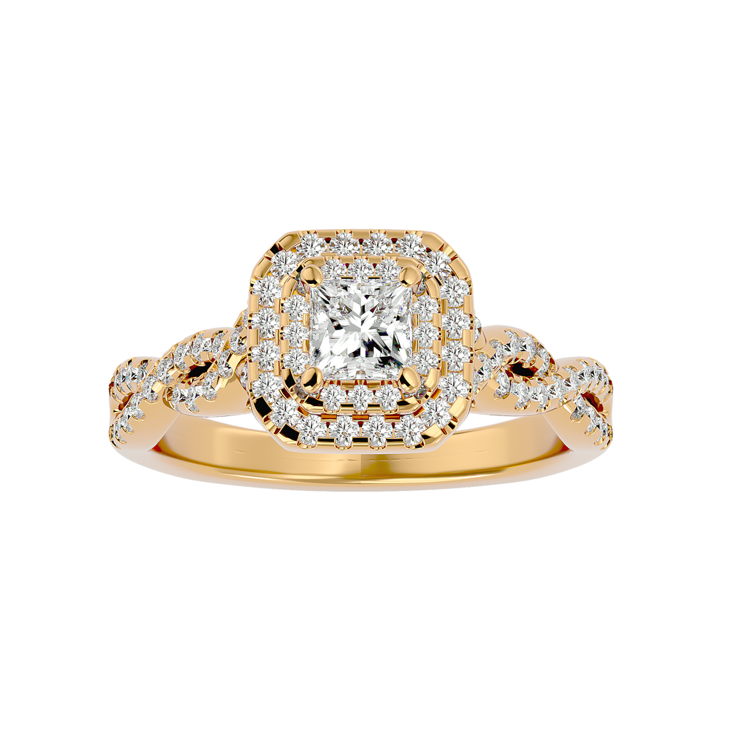 Daniella Solitaire Halo Ring