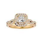 Daniella Solitaire Halo Ring