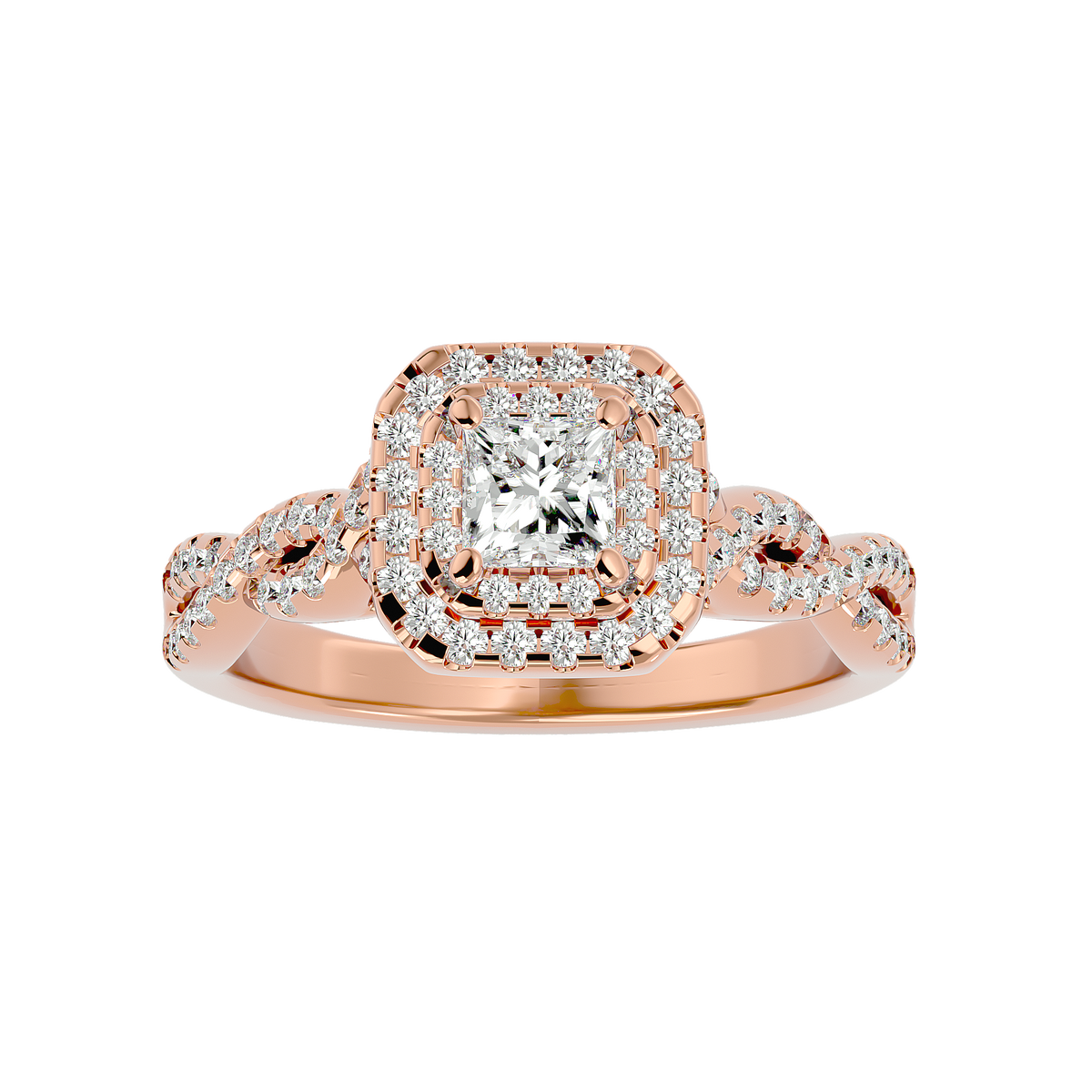 Daniella Solitaire Halo Ring