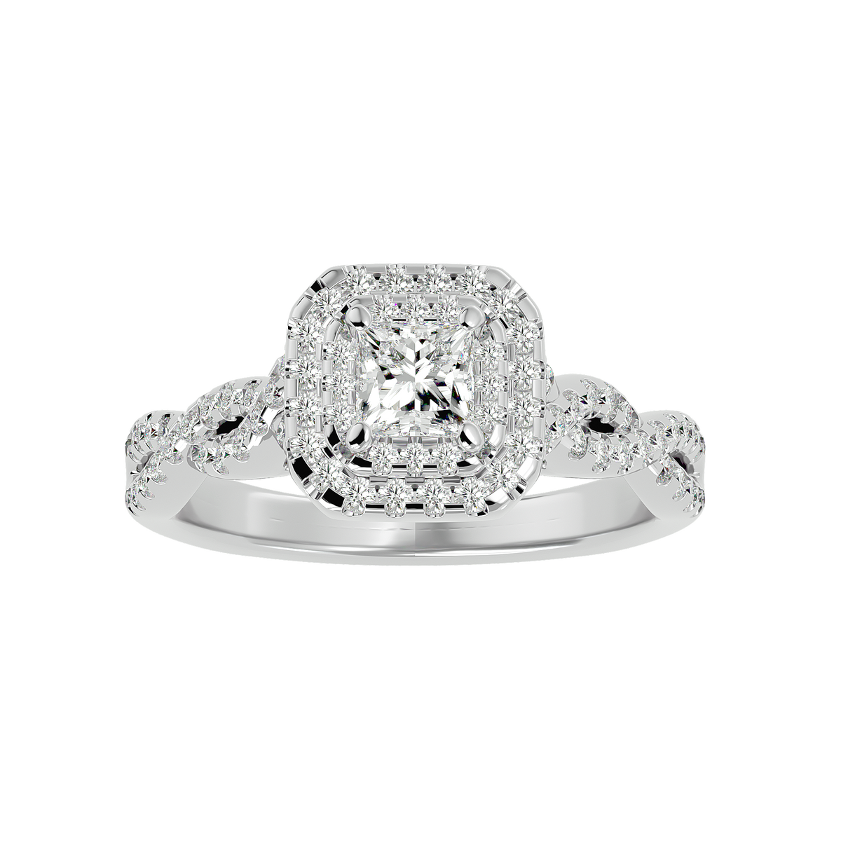 Daniella Solitaire Halo Ring