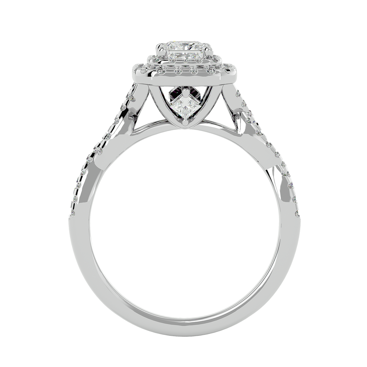 Daniella Solitaire Halo Ring