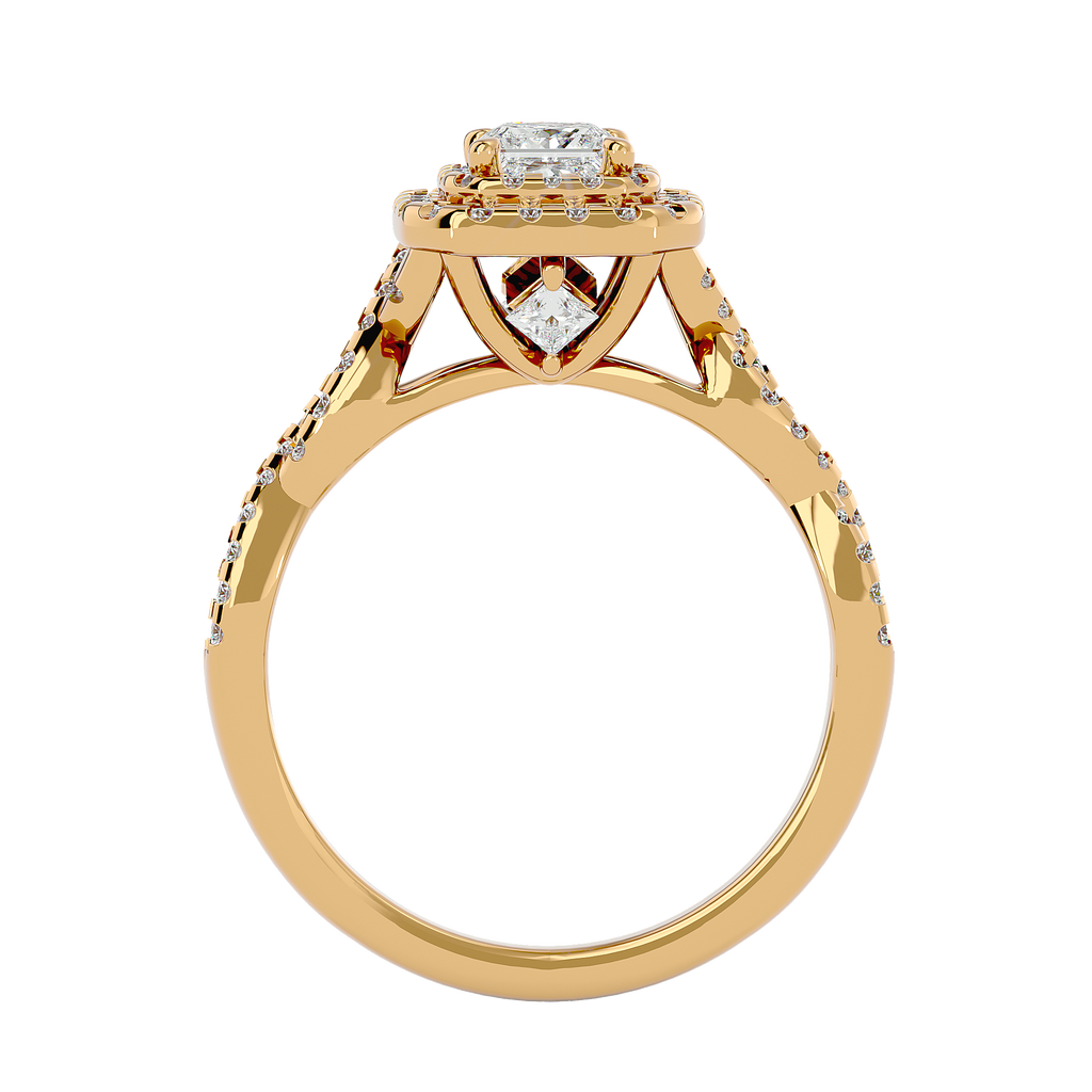 Daniella Solitaire Halo Ring