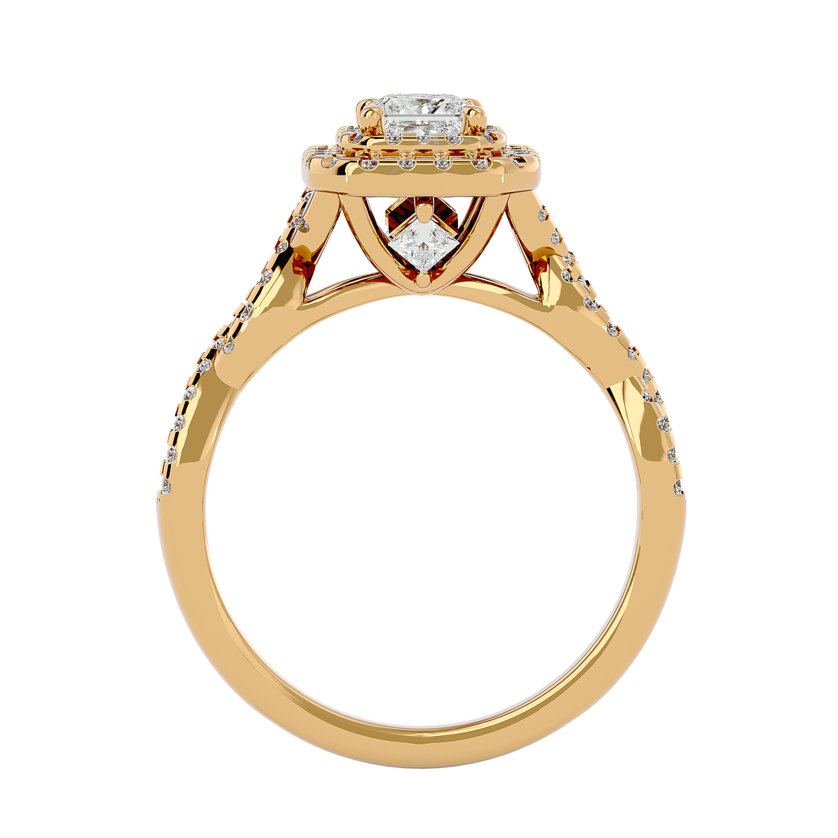 Daniella Solitaire Halo Ring