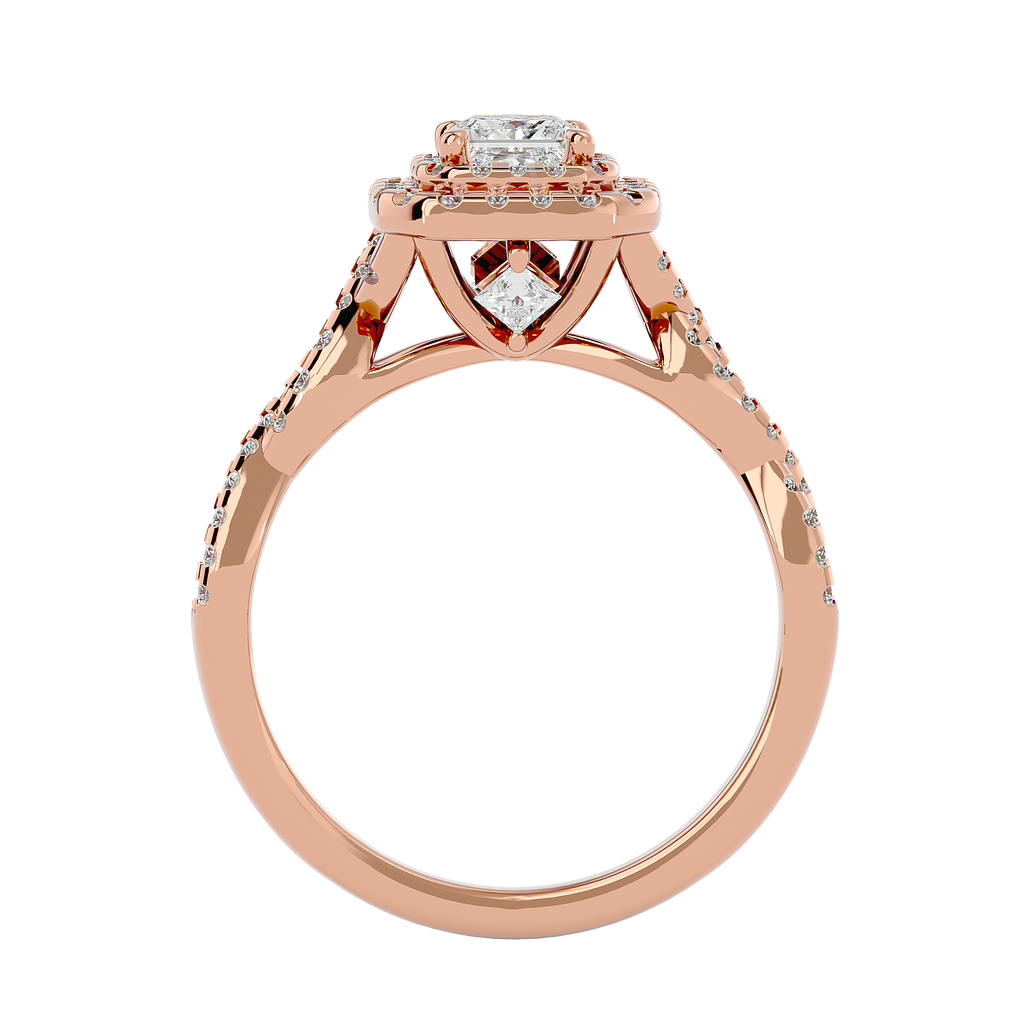 Daniella Solitaire Halo Ring