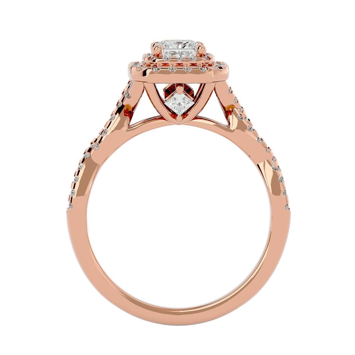 Daniella Solitaire Halo Ring