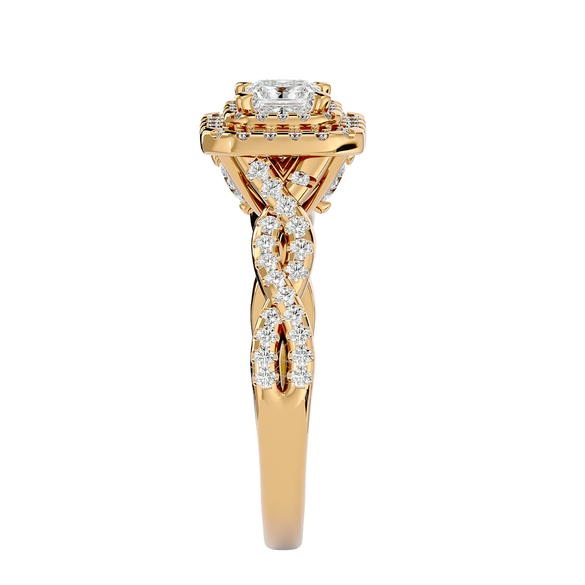 Daniella Solitaire Halo Ring