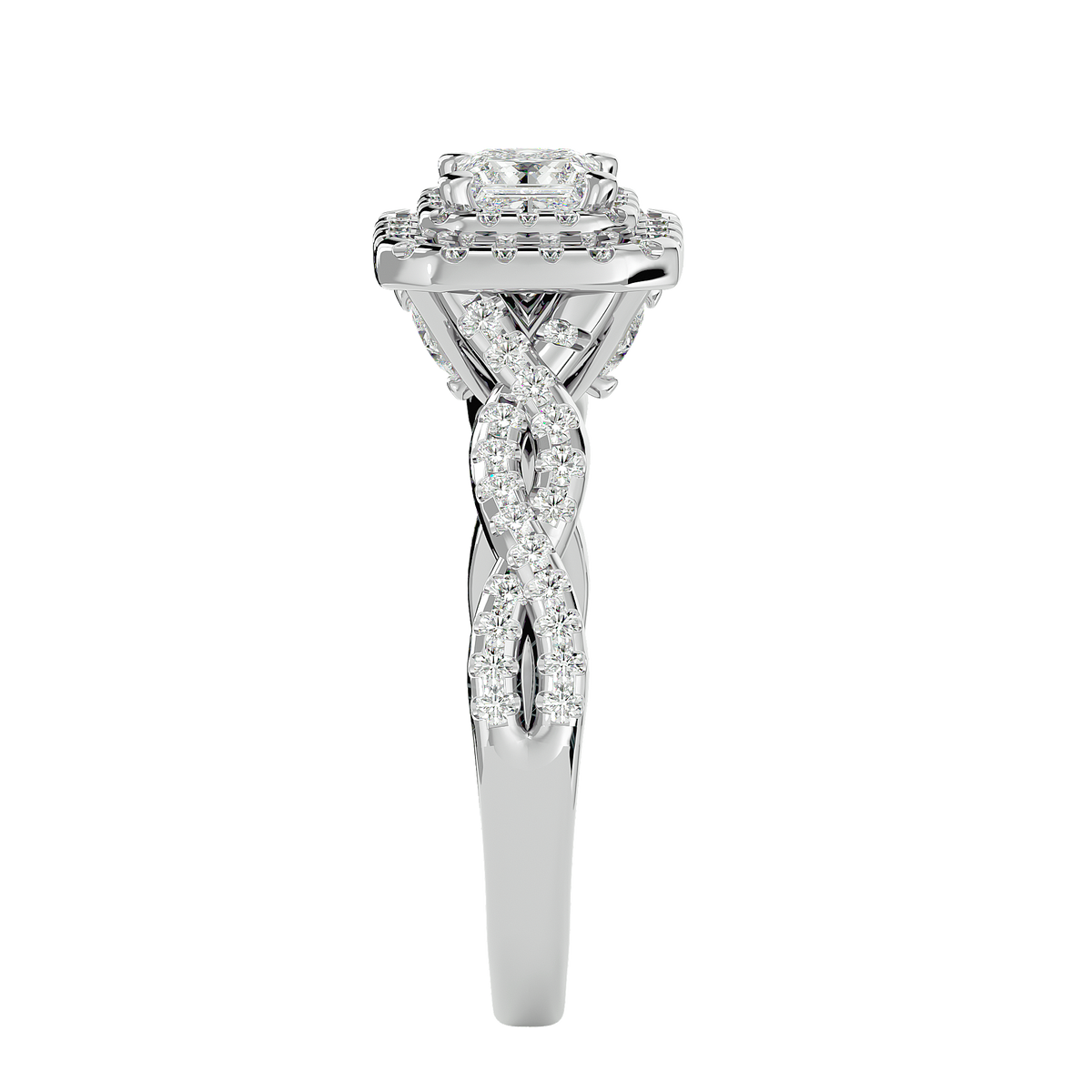 Daniella Solitaire Halo Ring