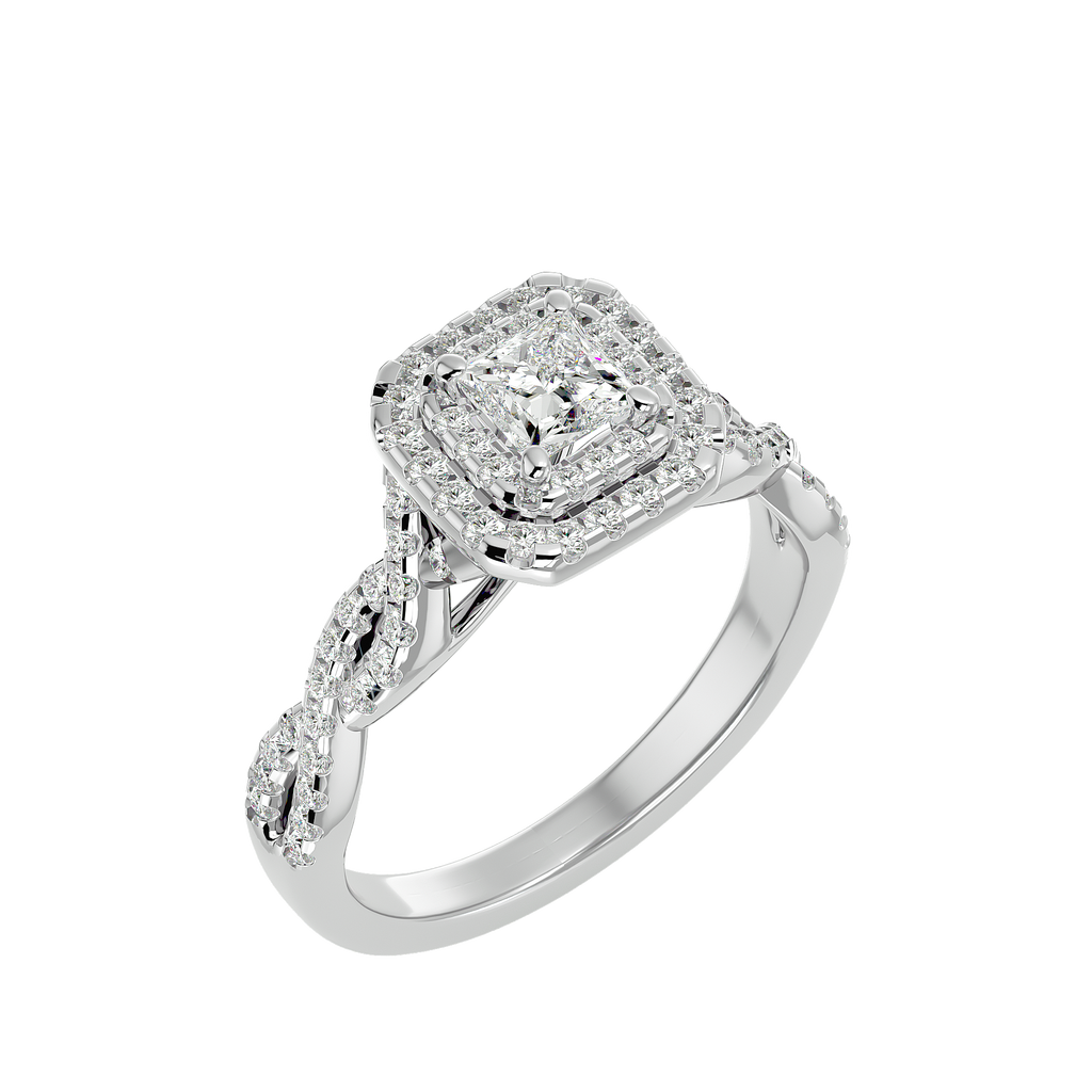 Daniella Solitaire Halo Ring