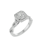 Daniella Solitaire Halo Ring
