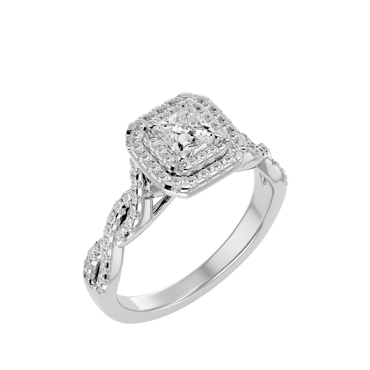Daniella Solitaire Halo Ring