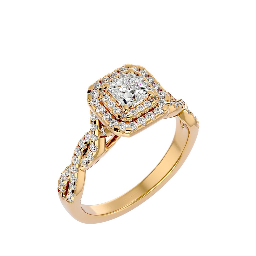 Daniella Solitaire Halo Ring