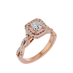 Daniella Solitaire Halo Ring