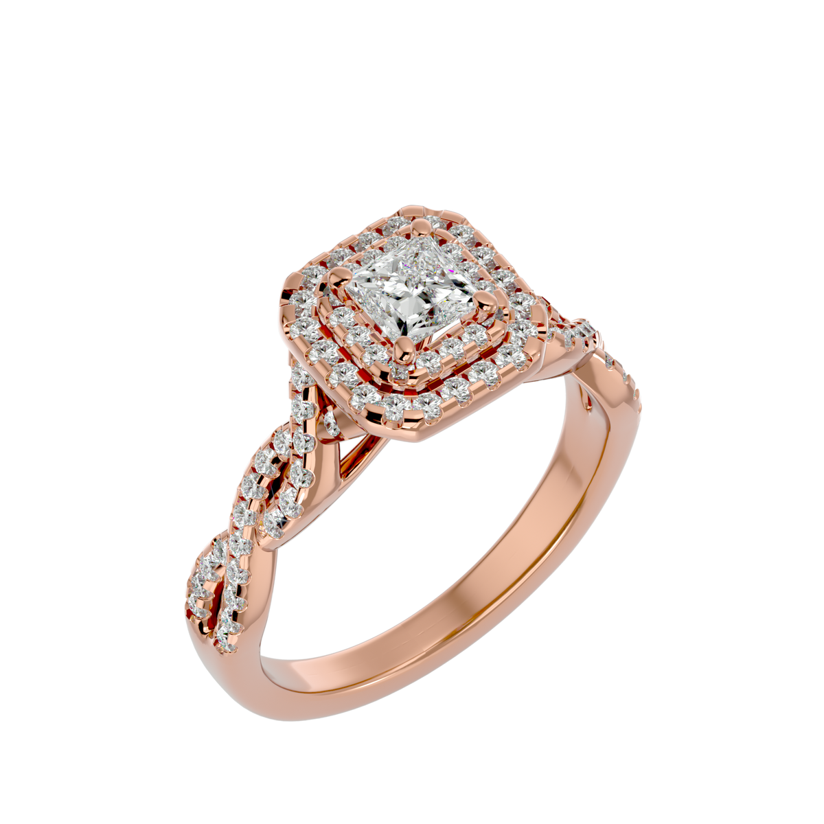 Daniella Solitaire Halo Ring