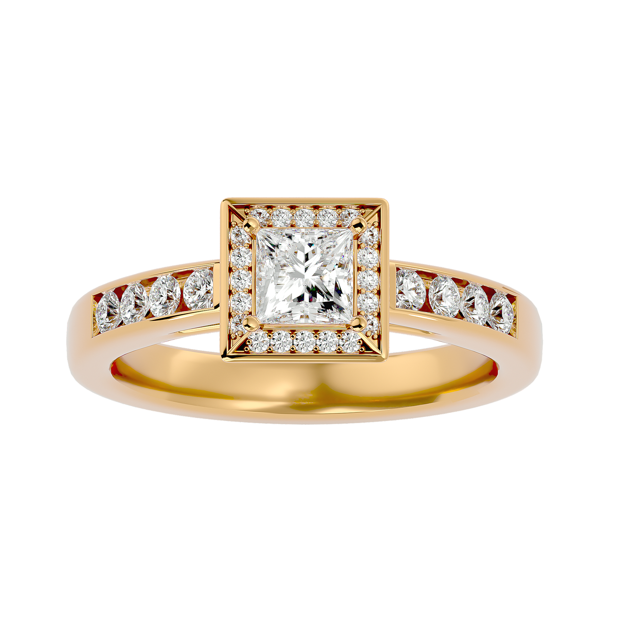 Delilah Solitaire Halo Ring