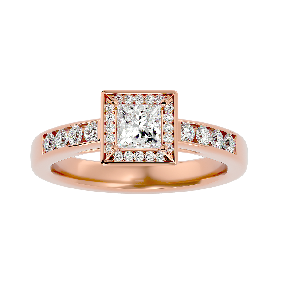 Delilah Solitaire Halo Ring
