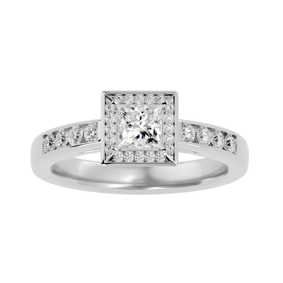 Delilah Solitaire Halo Ring