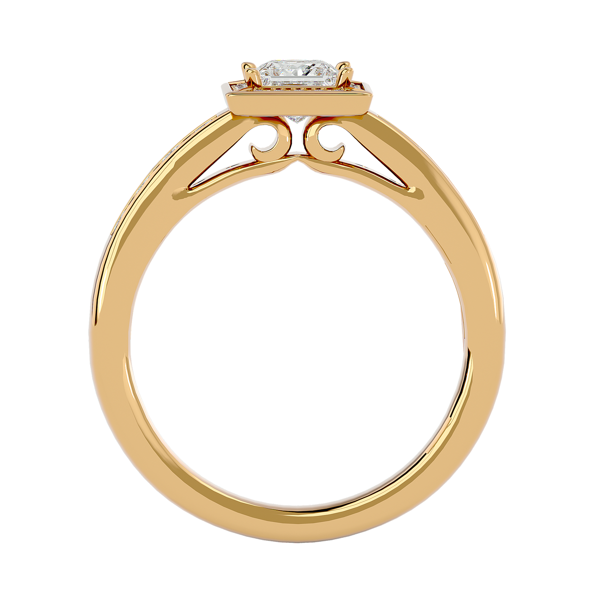 Delilah Solitaire Halo Ring