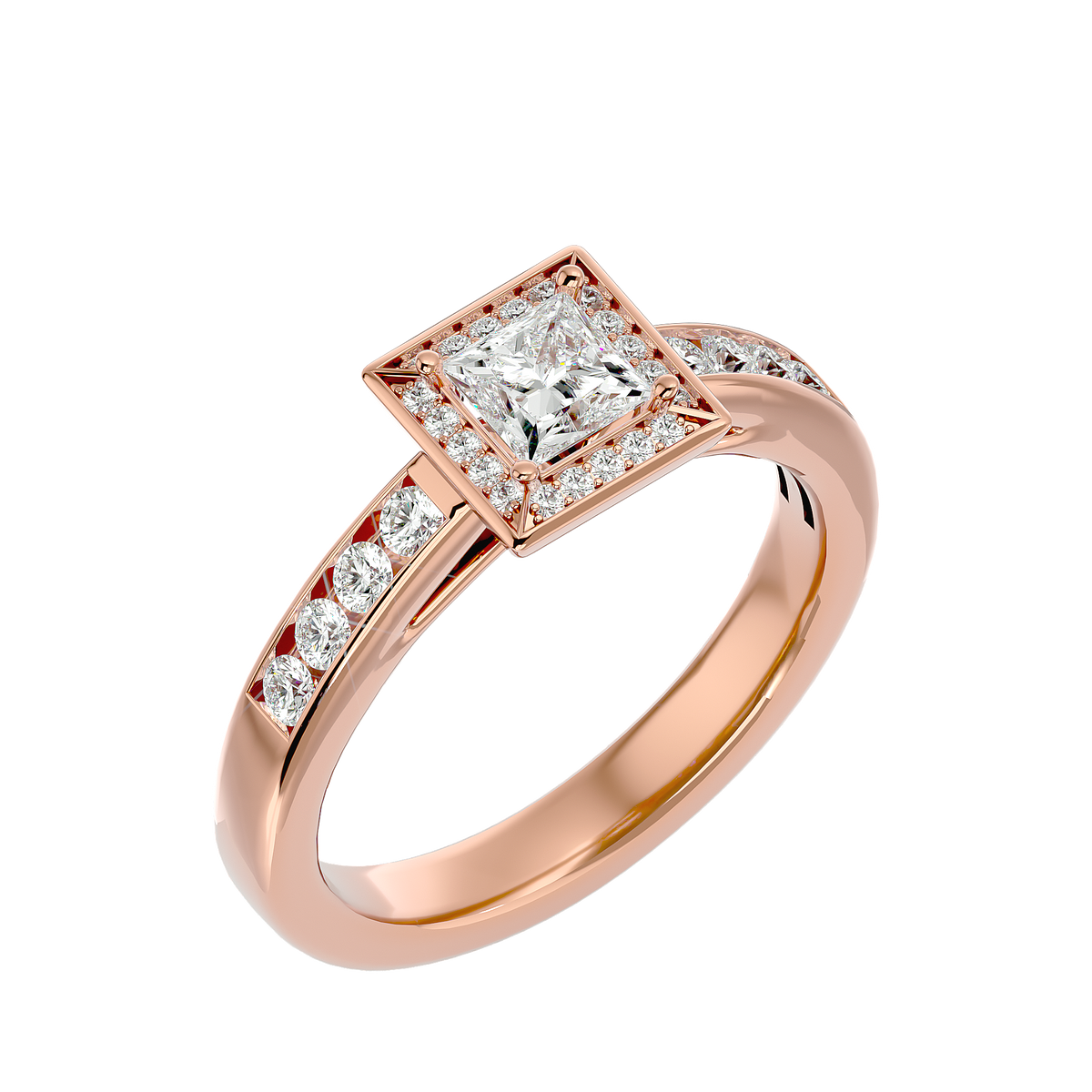 Delilah Solitaire Halo Ring