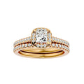 Charlotte Solitaire Halo Ring