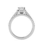 Charlotte Solitaire Halo Ring