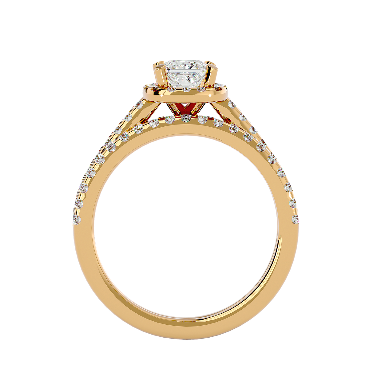 Charlotte Solitaire Halo Ring