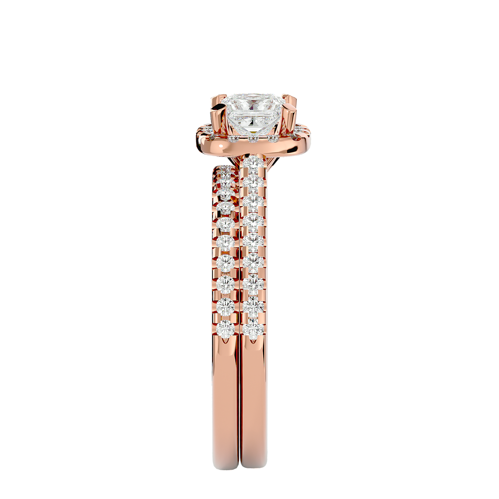 Charlotte Solitaire Halo Ring