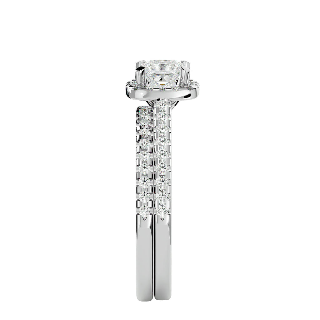 Charlotte Solitaire Halo Ring
