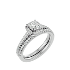 Charlotte Solitaire Halo Ring