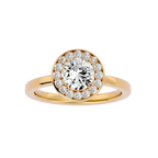 Donatella Solitaire Halo Ring