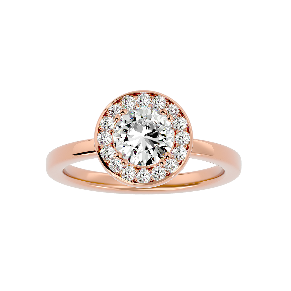 Donatella Solitaire Halo Ring