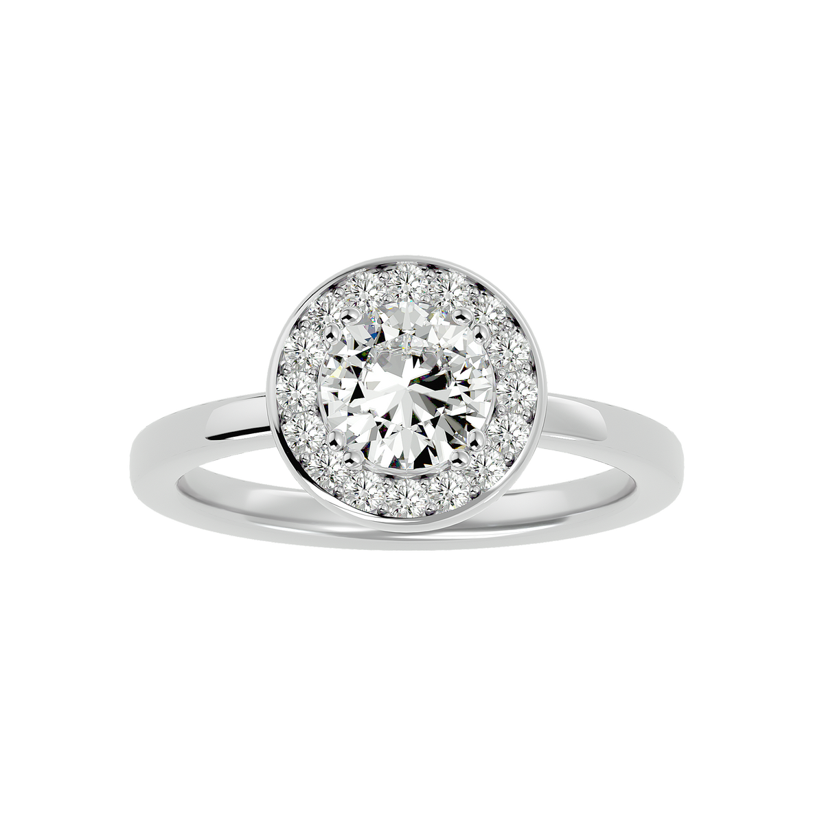 Donatella Solitaire Halo Ring