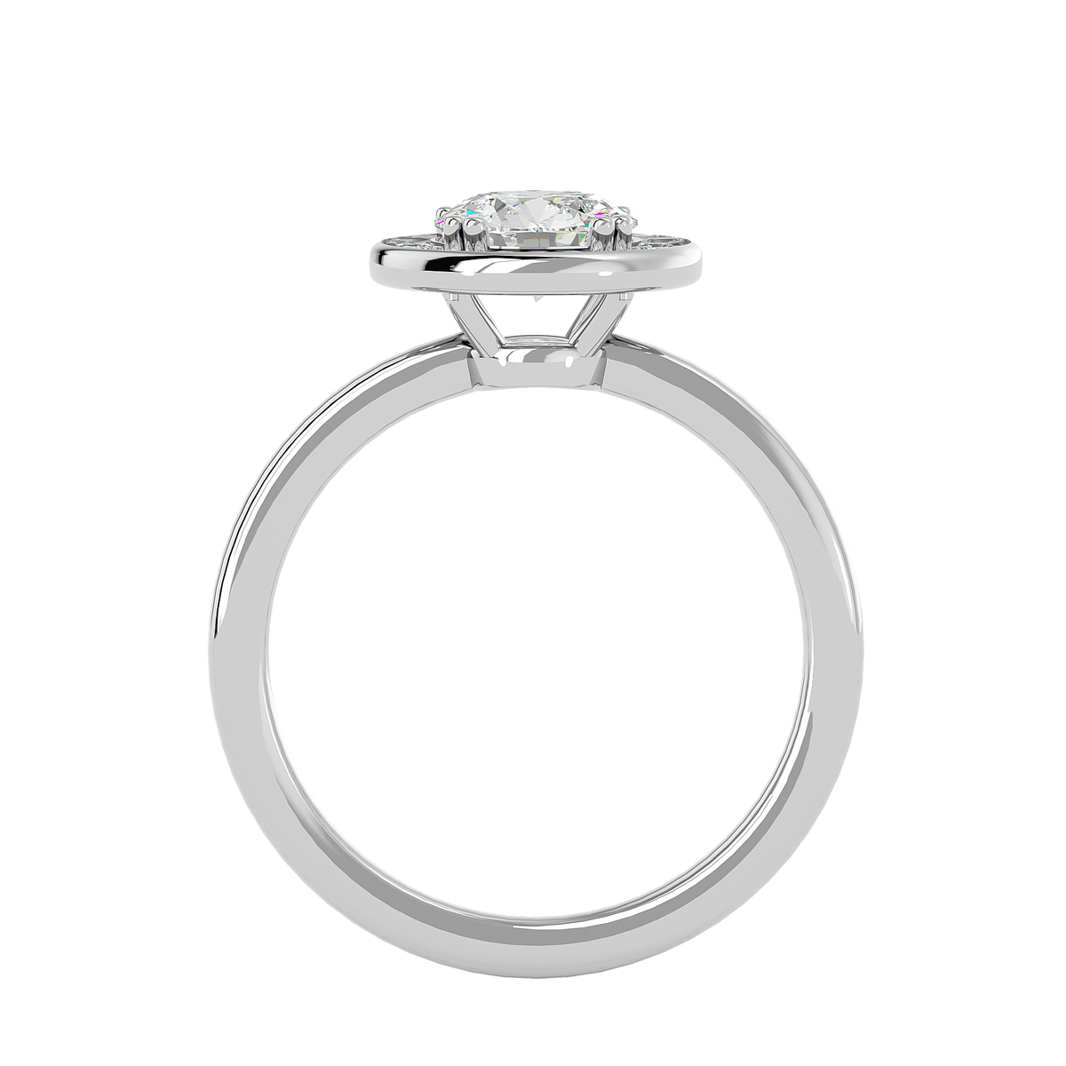 Donatella Solitaire Halo Ring