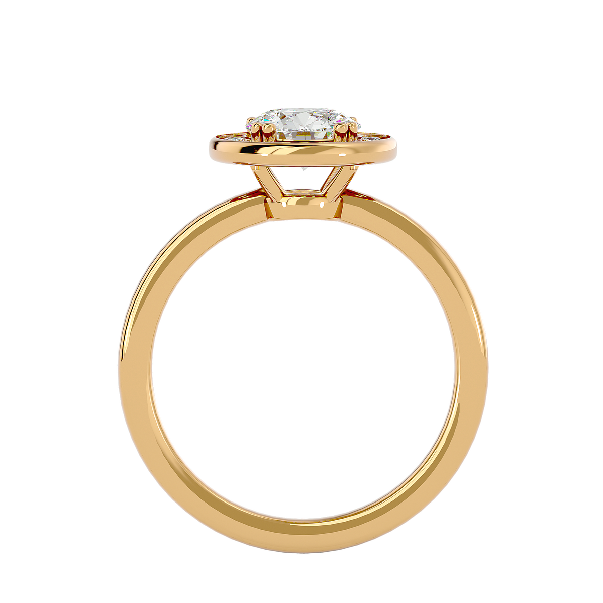 Donatella Solitaire Halo Ring